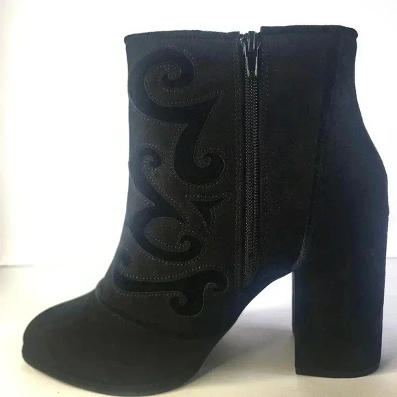 Cloudwalkers Black Faux Suede Ankle Boots Womens 10W - Picture 2 of 11